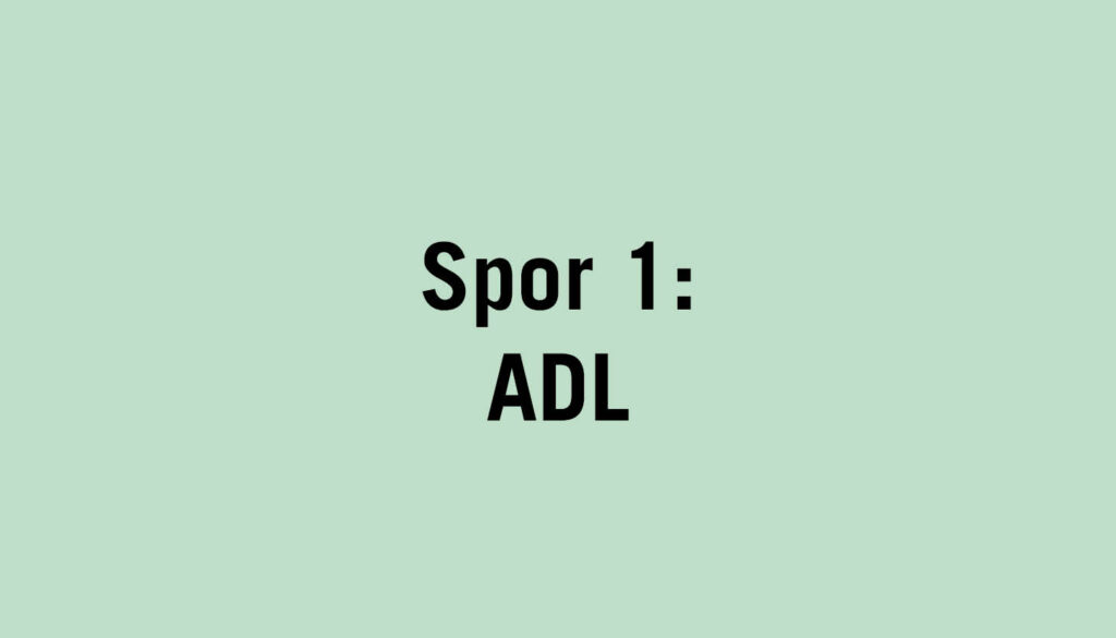 Tekst: Spor 1: ADL